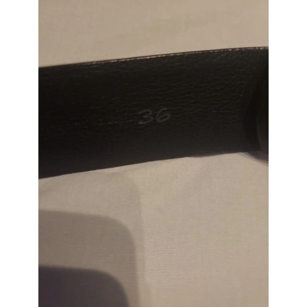 Black Dockers Leather Belt Hand Stained And Hand Laced 36